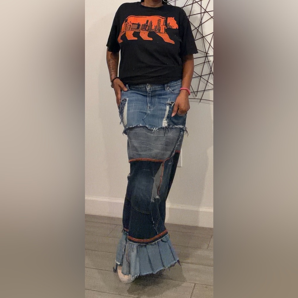 Stylish Blue Denim Skirt